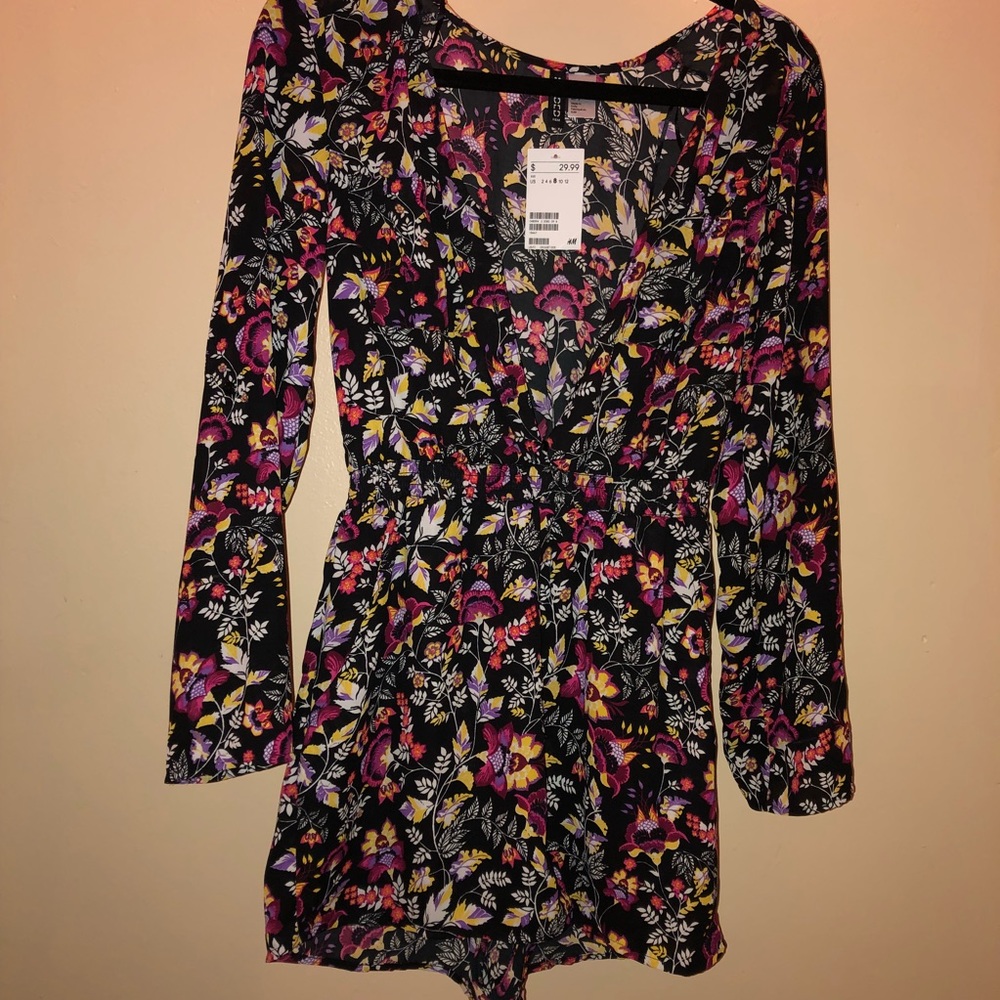 floral h&m romper